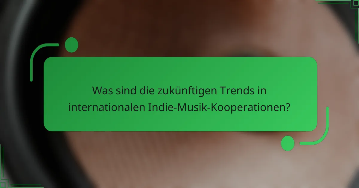 Was sind die zukünftigen Trends in internationalen Indie-Musik-Kooperationen?
