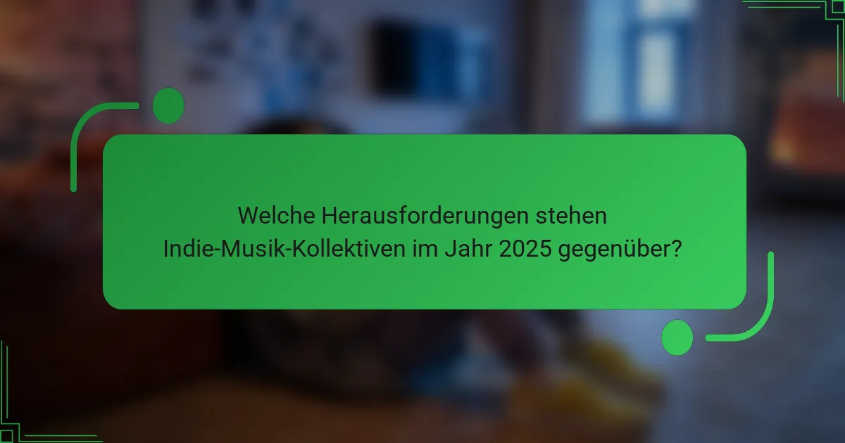 Welche Herausforderungen stehen Indie-Musik-Kollektiven im Jahr 2025 gegenüber?